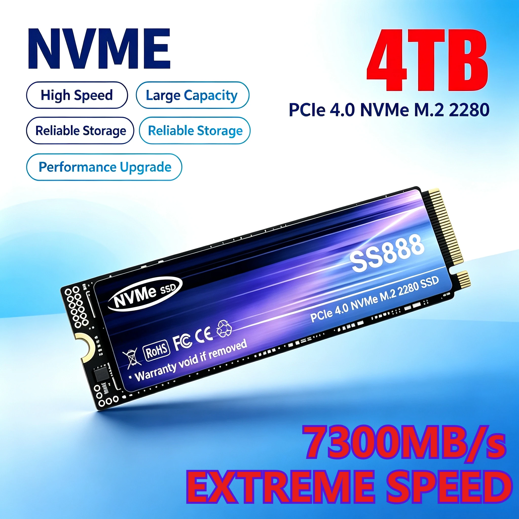 M.2 Nvme 4Tb Pcie 4.0 Ssd - Nieuwe SS888 M.2 SSD harde schijf,